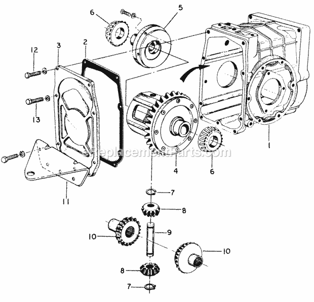 Transmission-Differential-582-Sn 720000 & Up Diagram and Parts List for 1604 2050598U, 144-582-399, 145-582-399, 142-582-3 Cub Cadet Lawn Tractor
